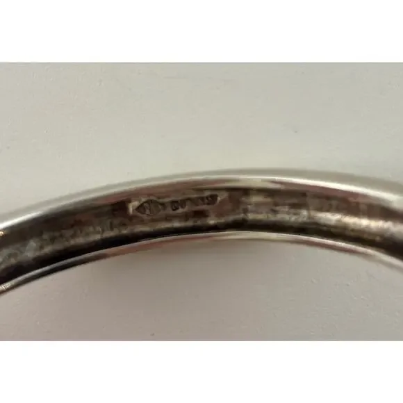 Judith Jack Sterling Marcasite Buckle Bracelet Vintage JJ Logo Silver Clasp - Picture 4 of 7